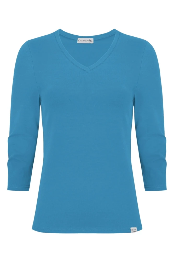 VERA z rękawami 3:4 Vivid Blue przód.jpg
