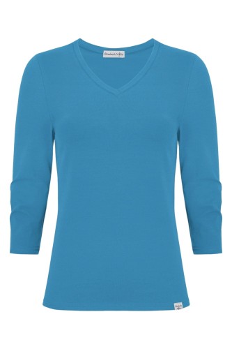 VERA z rękawami 3:4 Vivid Blue przód.jpg