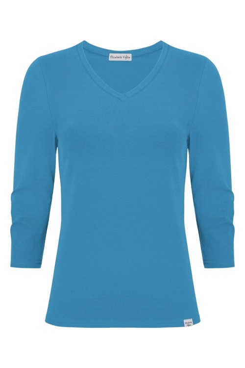 VERA z rękawami 3:4 Vivid Blue przód.jpg