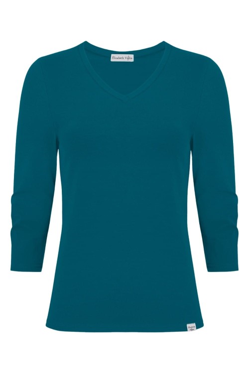 VERA z rękawami 3:4 Moroccan Blue przód.jpg