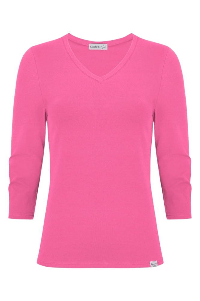 VERA z rękawami 3:4 Shocking Pink przód.jpg