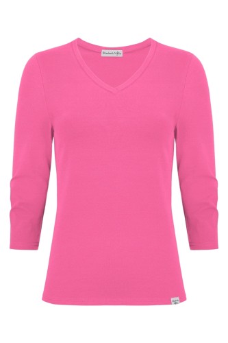 VERA z rękawami 3:4 Shocking Pink przód.jpg