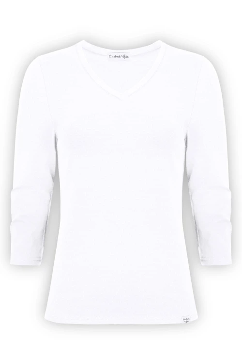 VERA z rękawami 3:4 Brilliant White przód.jpg