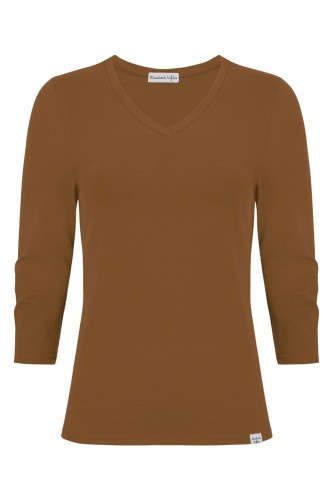 VERA z rękawami 3:4 Toffee przód.jpg