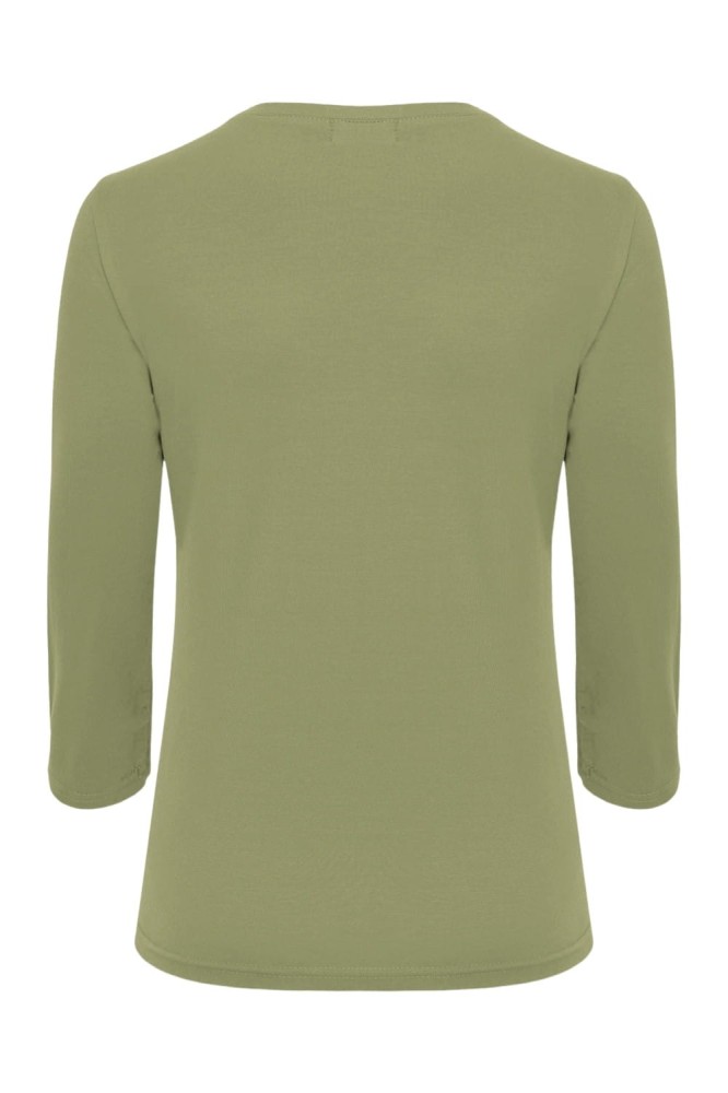 VERA z rękawami 3:4 Oil Green tył.jpg
