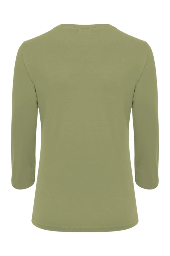 VERA z rękawami 3:4 Oil Green tył.jpg