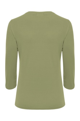 VERA z rękawami 3:4 Oil Green tył.jpg