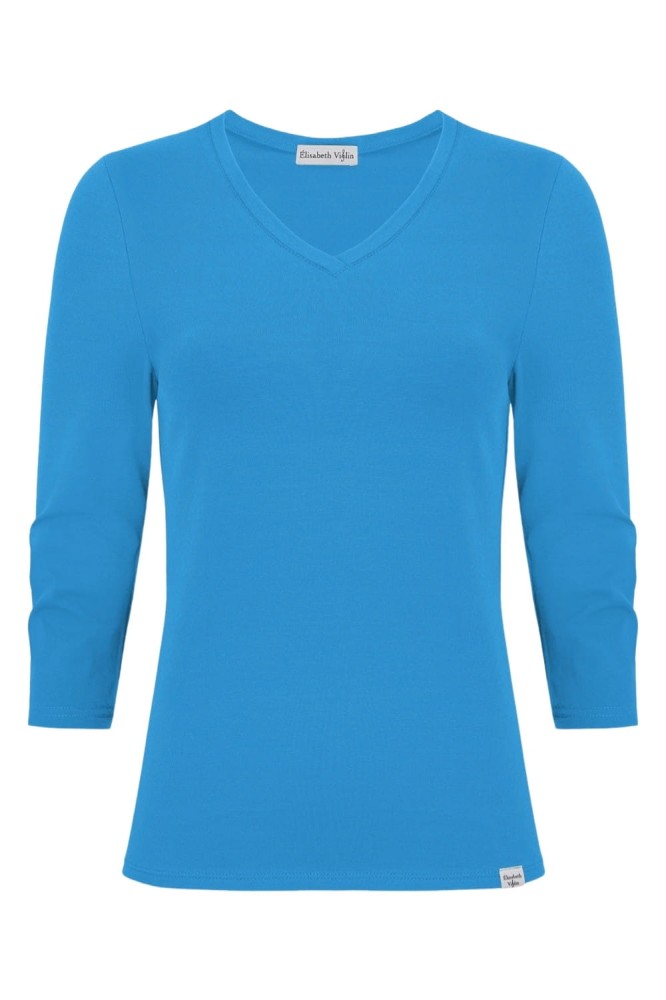 VERA z rękawami 3:4 Swedish Blue przód.jpg