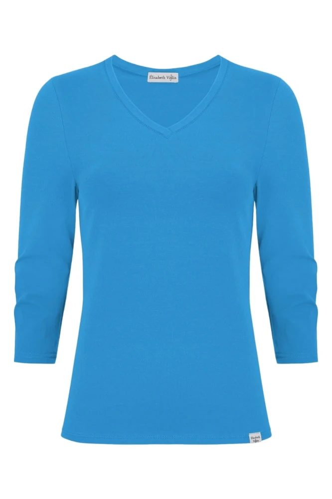 VERA z rękawami 3:4 Swedish Blue przód.jpg
