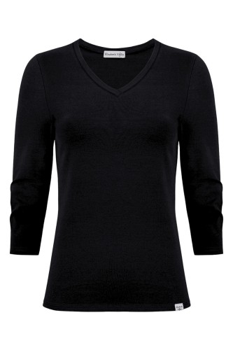 VERA z rękawami 3:4 Black przód.jpg