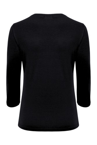 VERA z rękawami 3:4 Black tył.jpg