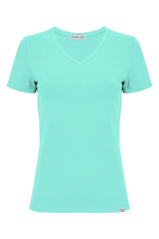 VERA z krótkimi rękawami Blue Turquoise przód.jpg