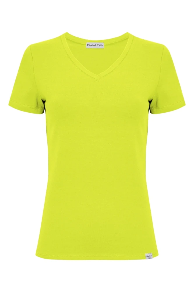VERA z krótkimi rękawami Bright Chartreuse przód.jpg