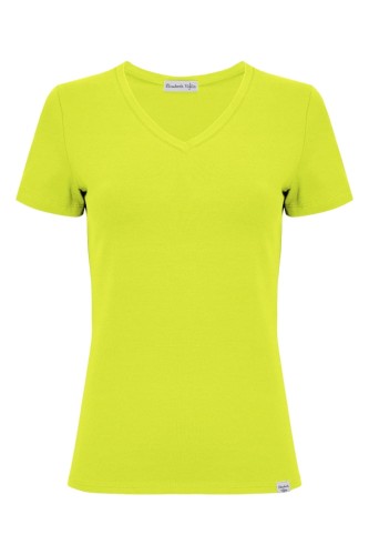 VERA z krótkimi rękawami Bright Chartreuse przód.jpg
