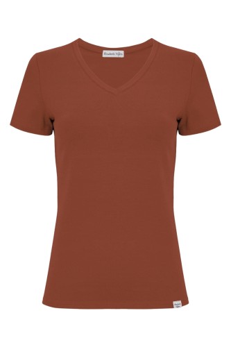 VERA z krótkimi rękawami Burnt Henna przód.jpg