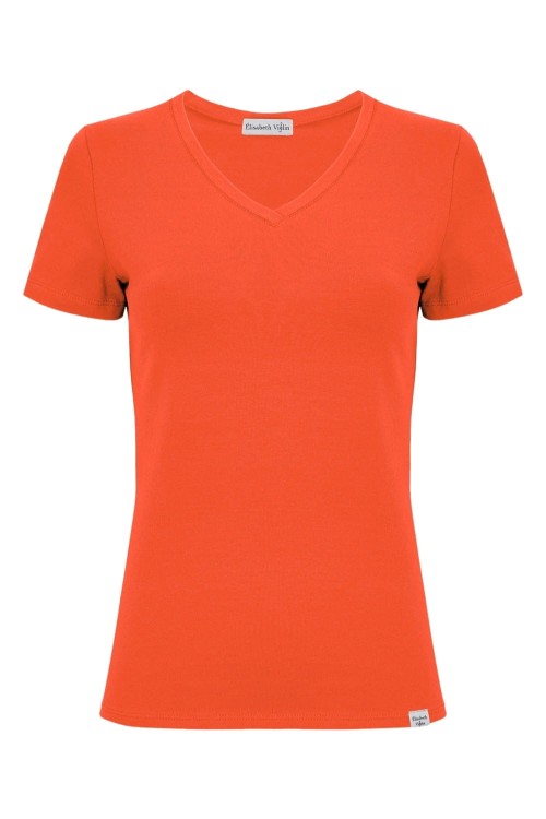 VERA z krótkimi rękawami Flame Scarlet przód.jpg
