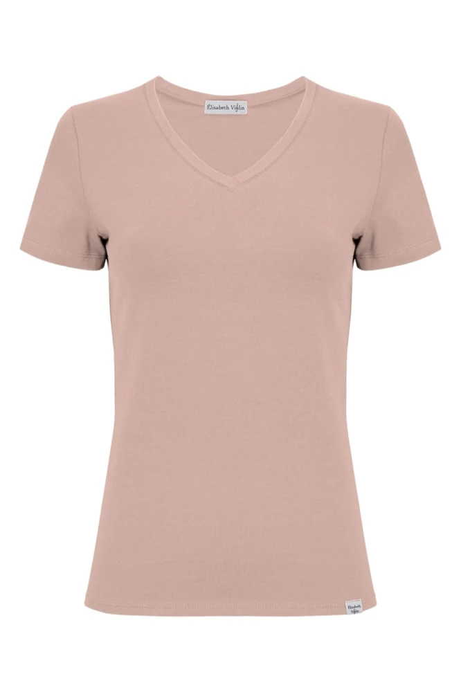 VERA z krótkimi rękawami Warm Taupe przód.jpg
