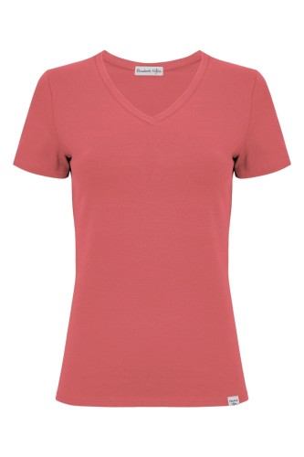 VERA z krótkimi rękawami Garnet Rose przód.jpg
