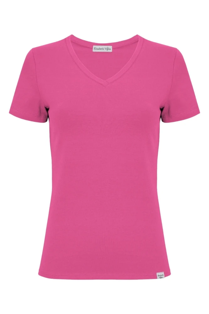VERA z krótkimi rękawami Fuchsia Rose przód.jpg