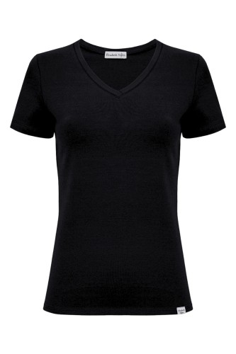 VERA z krótkimi rękawami Black przód.jpg