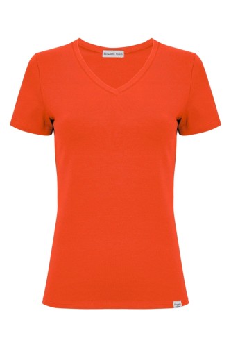 VERA z krótkimi rękawami Mandarin Red przód.jpg
