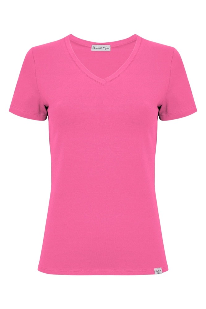VERA z krótkimi rękawami Shocking Pink przód.jpg