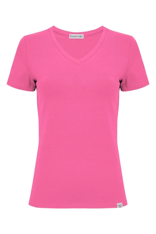 VERA z krótkimi rękawami Shocking Pink przód.jpg