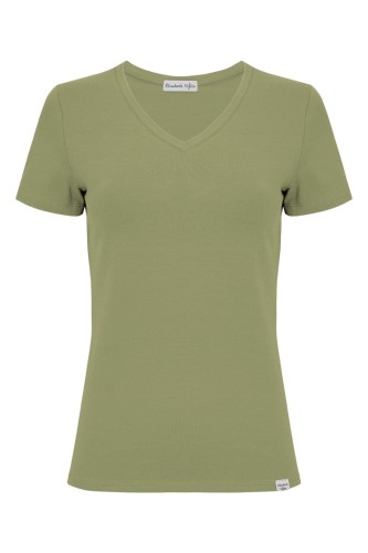 VERA z krótkimi rękawami Oil Green przód.jpg