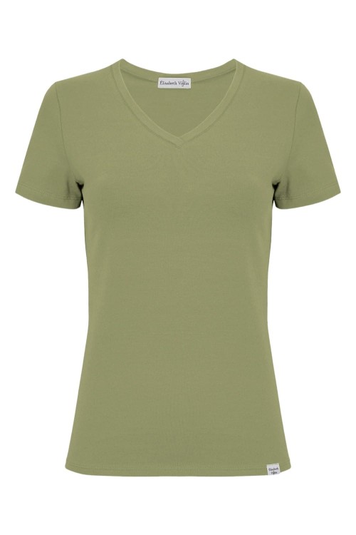 VERA z krótkimi rękawami Oil Green przód.jpg