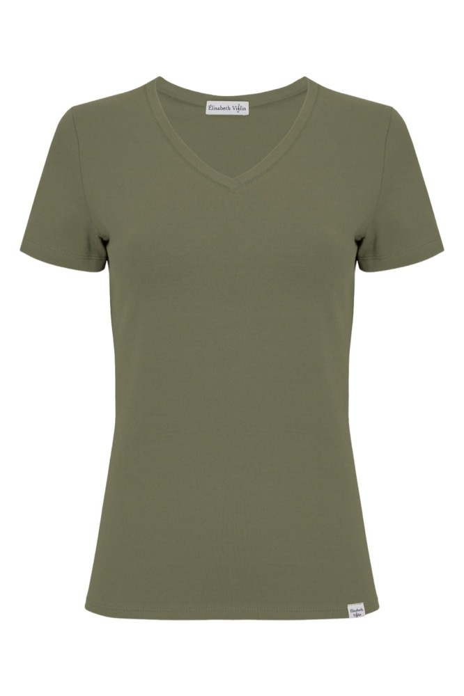 VERA z krótkimi rękawami Dusty Olive przód.jpg