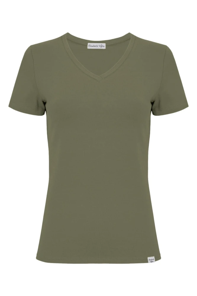 VERA z krótkimi rękawami Dusty Olive przód.jpg