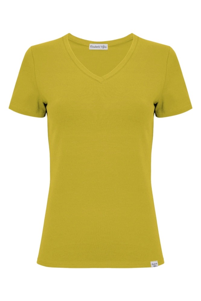 VERA z krótkimi rękawami Golden Olive przód.jpg
