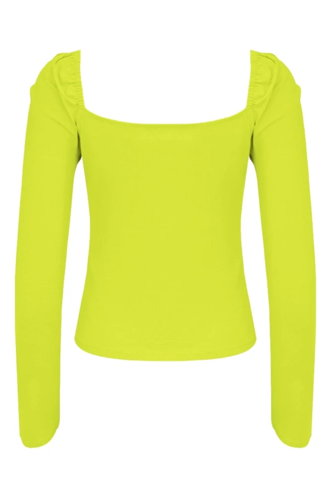 ARIA z długimi rękawami Bright Chartreuse tył.jpg