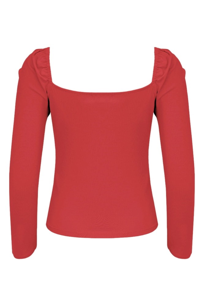 ARIA z rękawami 3:4 Ribbon Red tył.jpg