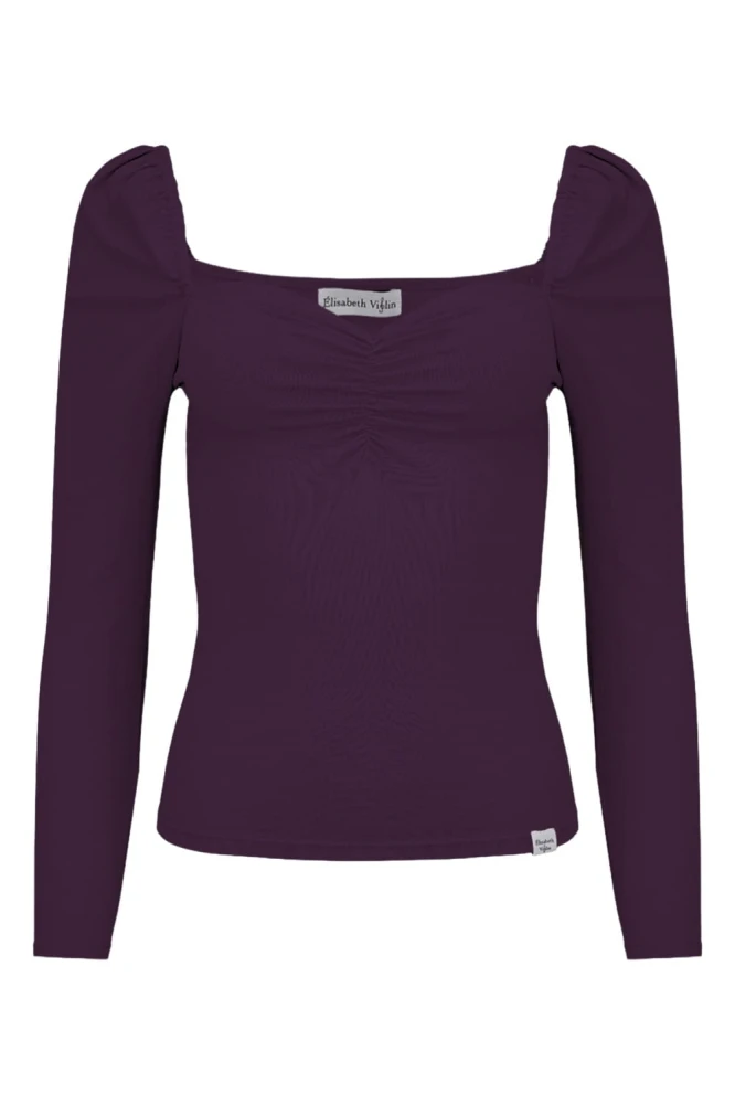 ARIA z rękawami 3:4 Plum Purple przód.jpg