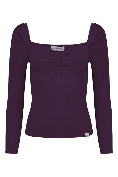 ARIA z rękawami 3:4 Plum Purple przód.jpg