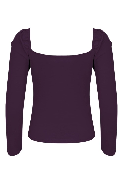 ARIA z rękawami 3:4 Plum Purple tył.jpg
