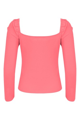 ARIA z rękawami 3:4 Sunkist Coral tył.jpg