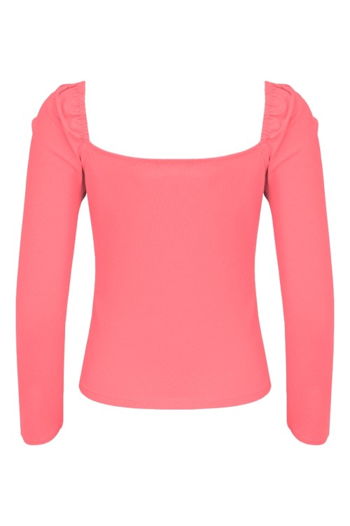 ARIA z rękawami 3:4 Sunkist Coral tył.jpg