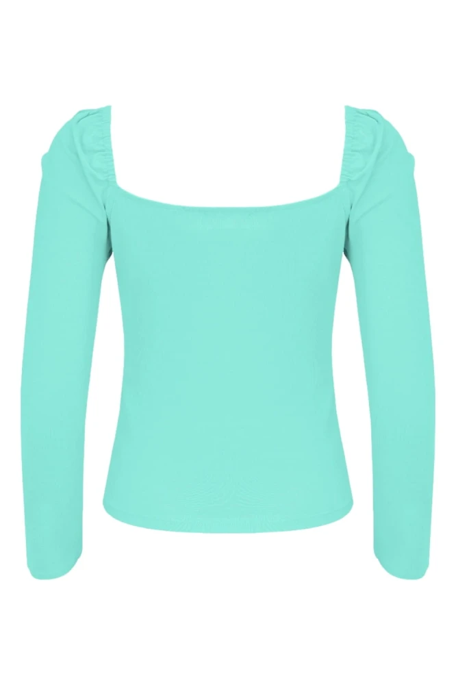 ARIA z rękawami 3:4 Blue Turquoise tył.jpg