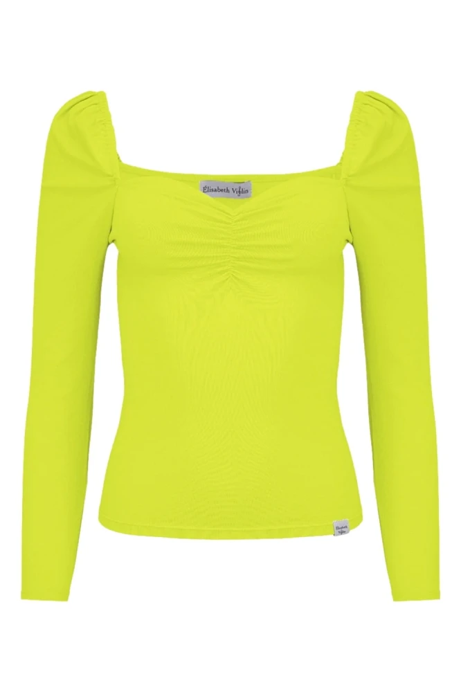 ARIA z rękawami 3:4 Bright Chartreuse przód.jpg
