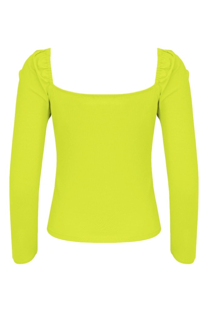 ARIA z rękawami 3:4 Bright Chartreuse tył.jpg