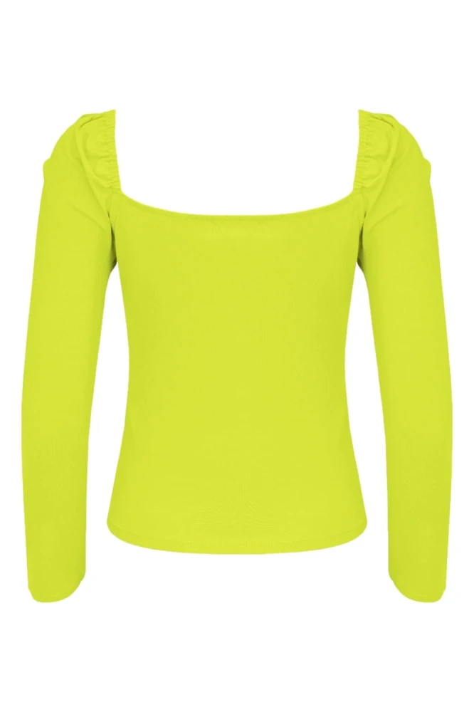 ARIA z rękawami 3:4 Bright Chartreuse tył.jpg