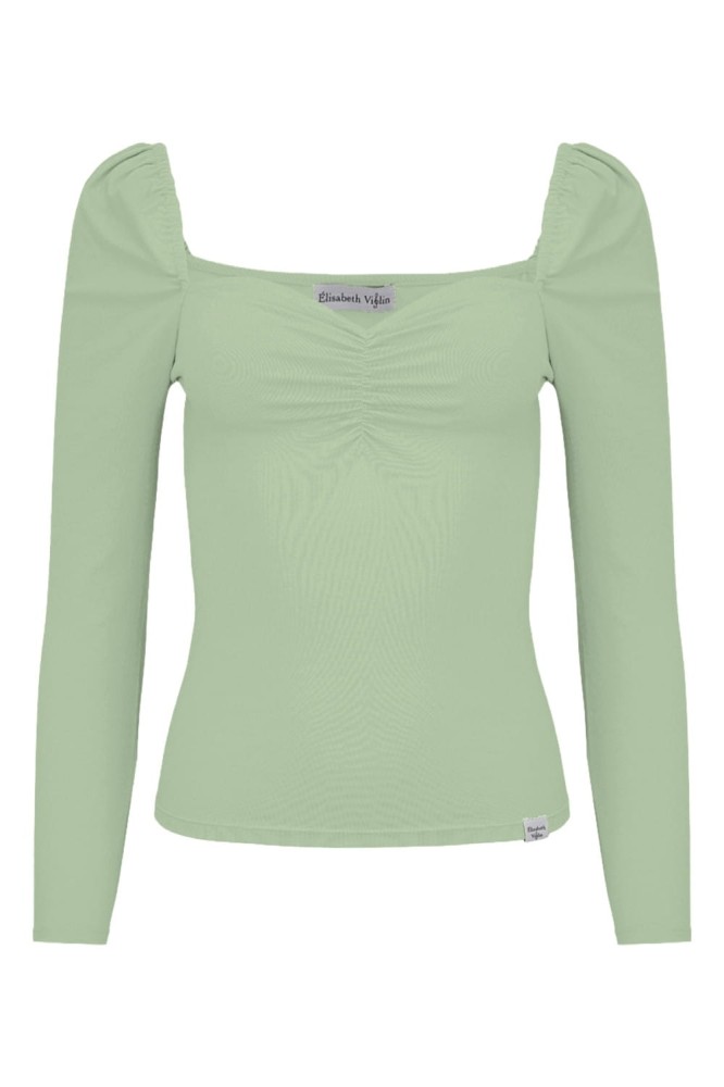 ARIA z rękawami 3:4 Iceberg Green przód.jpg