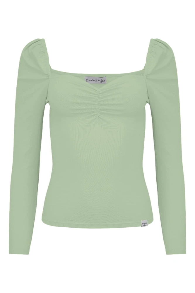 ARIA z rękawami 3:4 Iceberg Green przód.jpg