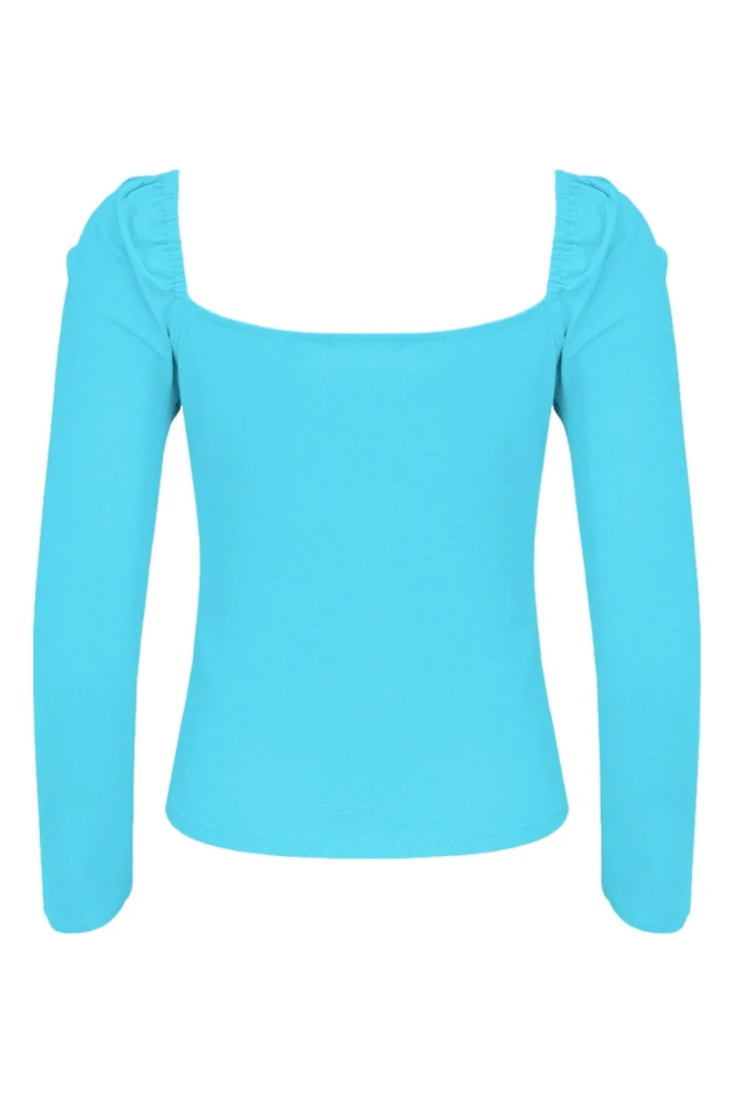 ARIA z rękawami 3:4 Cyan Blue tył.jpg