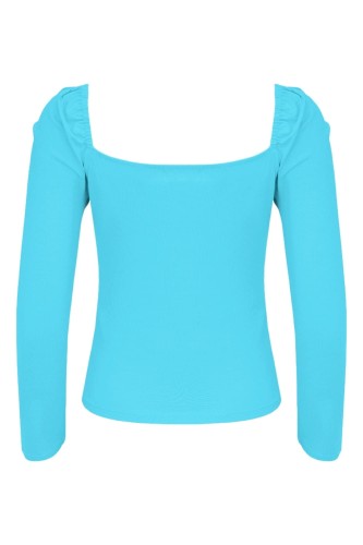 ARIA z rękawami 3:4 Cyan Blue tył.jpg