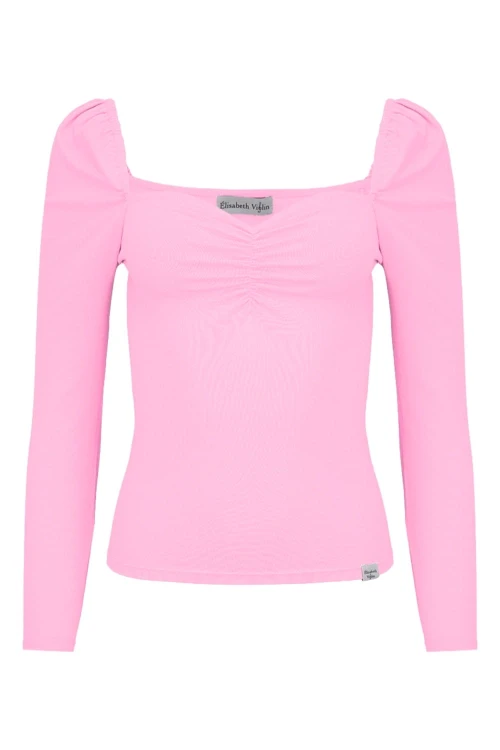 ARIA z rękawami 3:4 Sea Pink przód.jpg