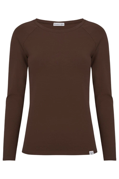 Chestnut MAYA z długimi rękawami przód.jpg