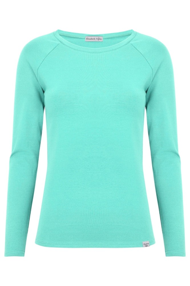 Blue Turquoise MAYA z długimi rękawami przód.jpg